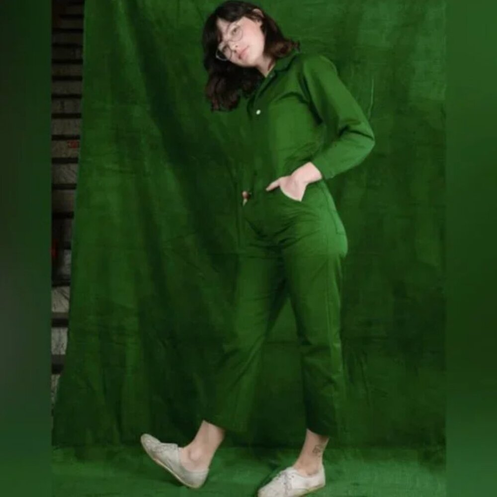 Green Long Sleeve Big Bud Press Jumpsuit (size XS)